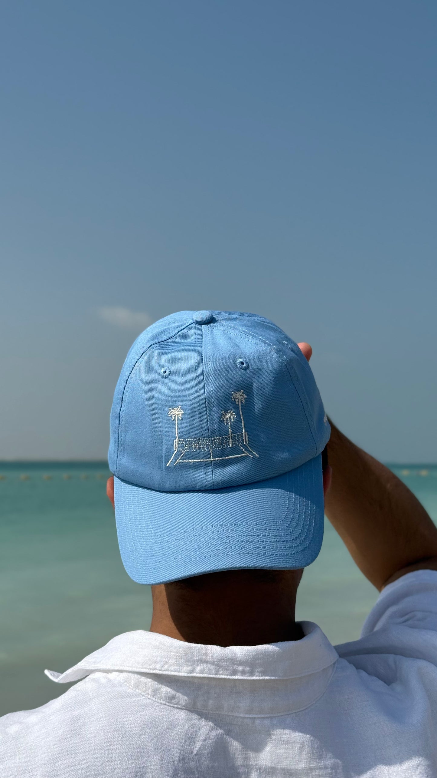 Meet Me by the Palms Cap in Blue