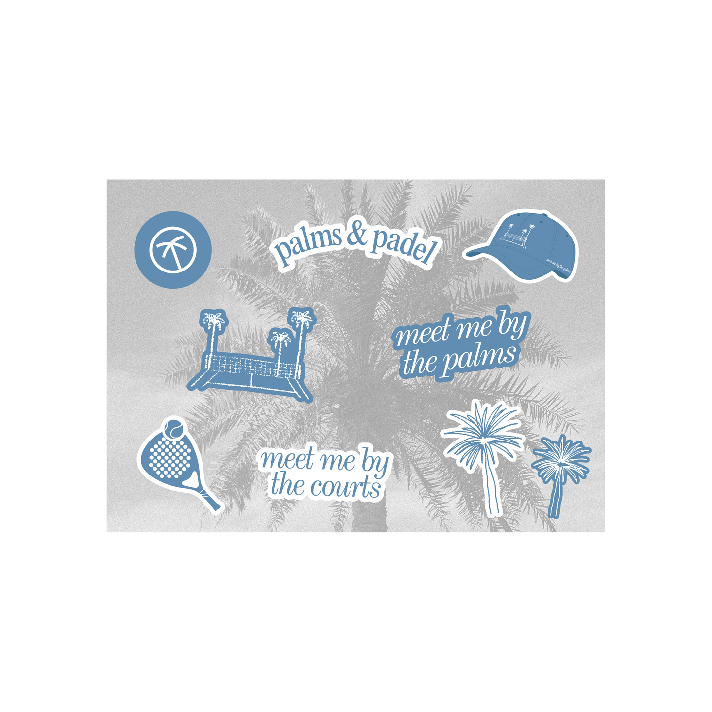 Palms & Padel Sticker Sheet
